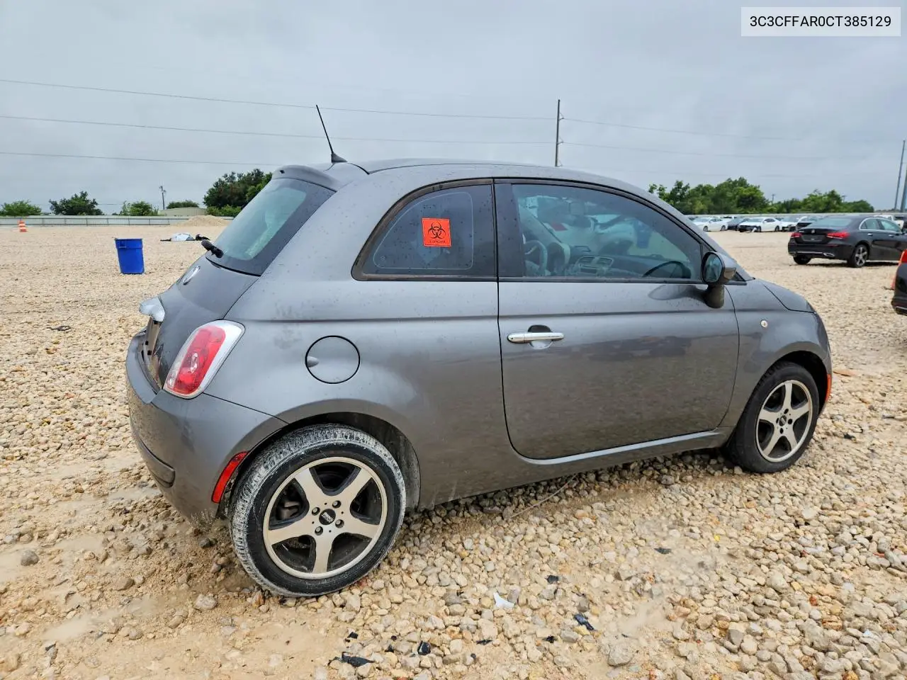 2012 Fiat 500 VIN: 3C3CFFAR0CT385129 Lot: 61214936