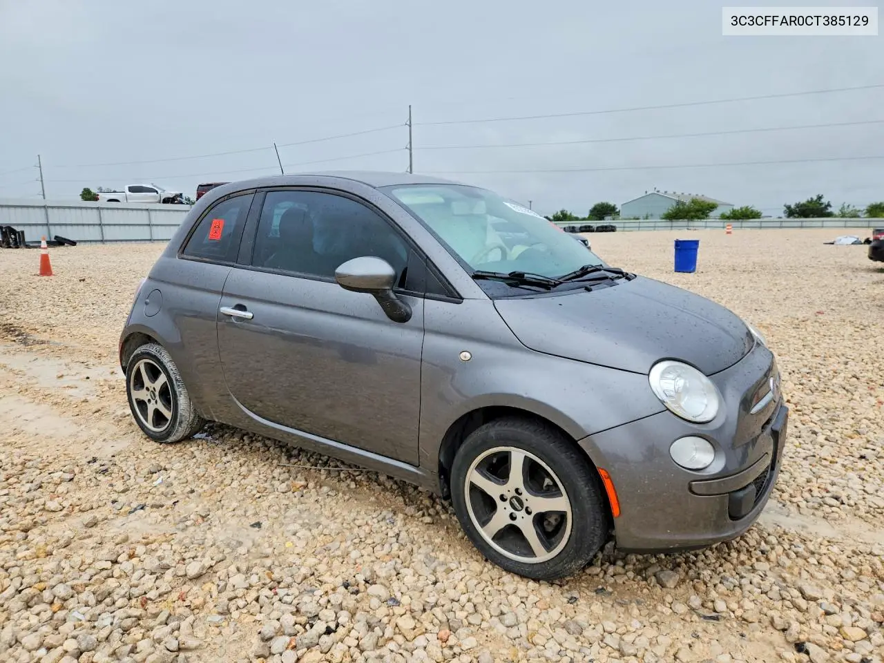2012 Fiat 500 VIN: 3C3CFFAR0CT385129 Lot: 61214936