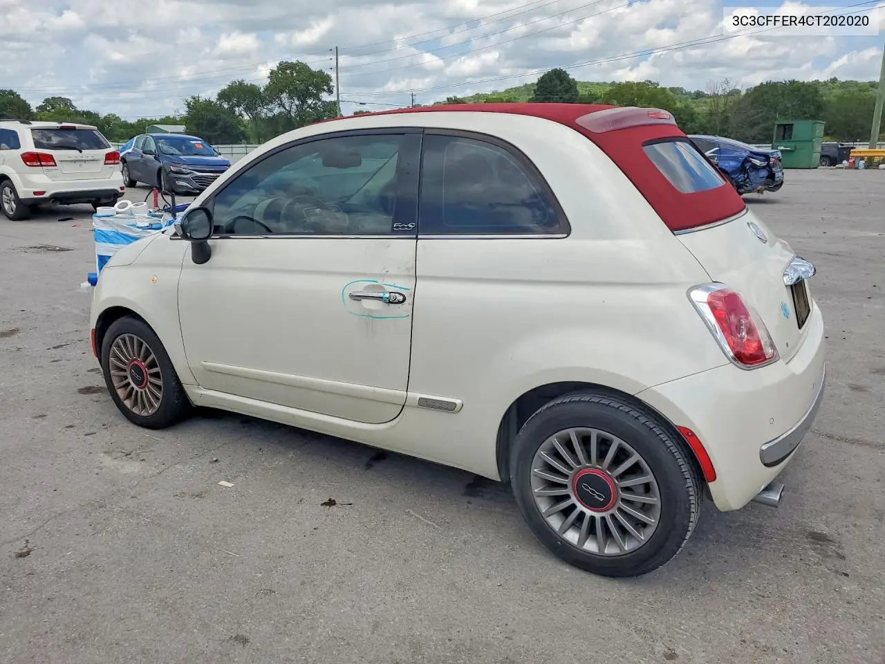 2012 Fiat 500 Lounge VIN: 3C3CFFER4CT202020 Lot: 61839176