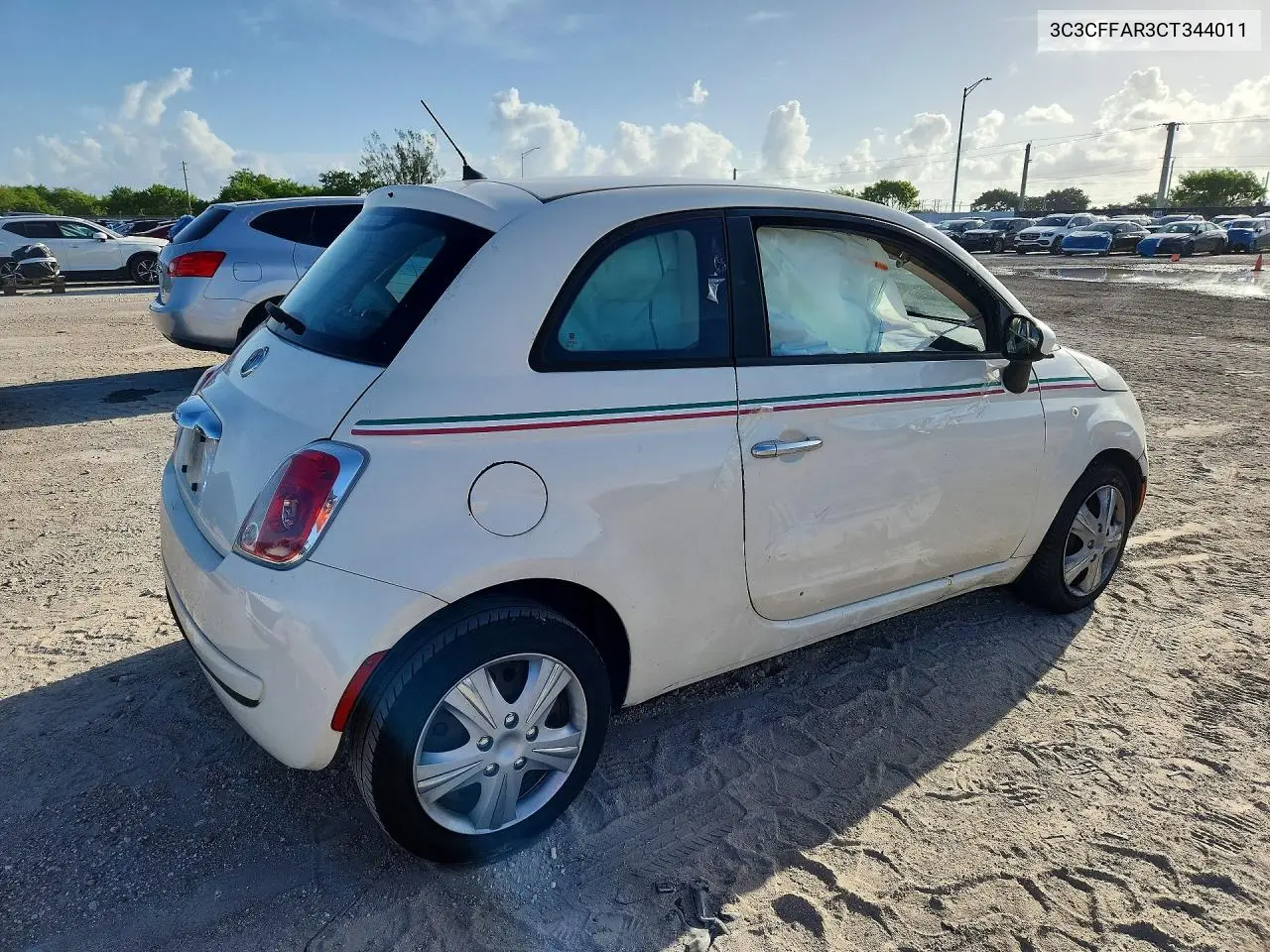 2012 Fiat 500 Pop VIN: 3C3CFFAR3CT344011 Lot: 62163376