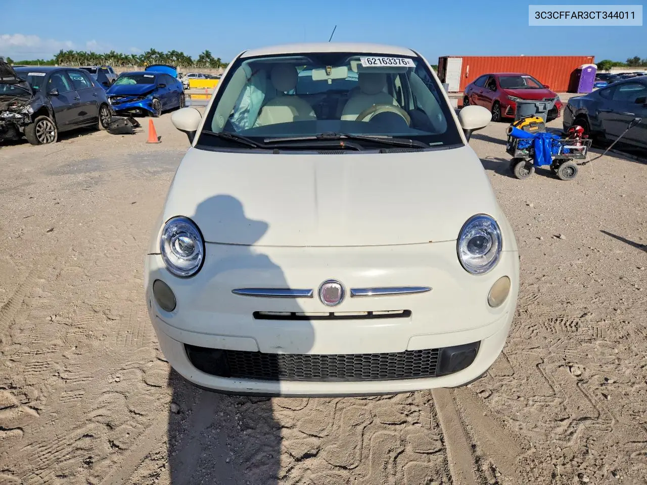 2012 Fiat 500 Pop VIN: 3C3CFFAR3CT344011 Lot: 62163376