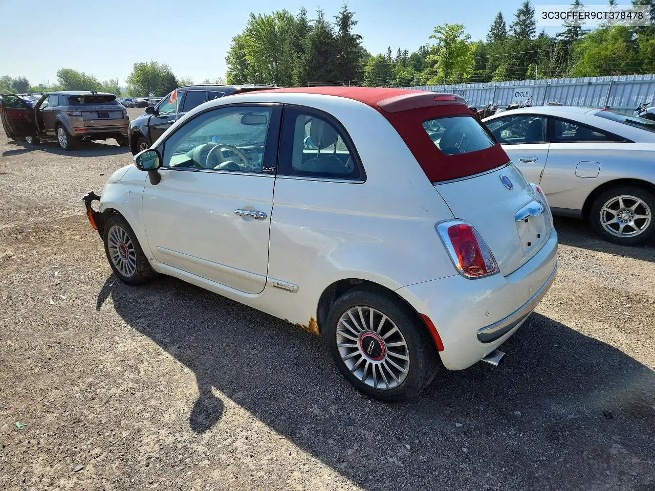 2012 Fiat 500 Lounge VIN: 3C3CFFER9CT378478 Lot: 85979735