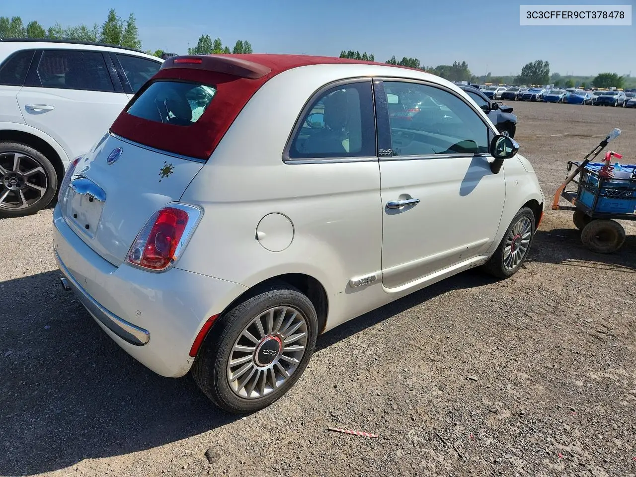 2012 Fiat 500 Lounge VIN: 3C3CFFER9CT378478 Lot: 85979735
