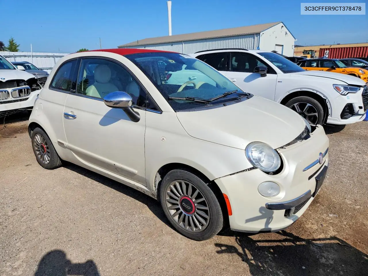 2012 Fiat 500 Lounge VIN: 3C3CFFER9CT378478 Lot: 85979735