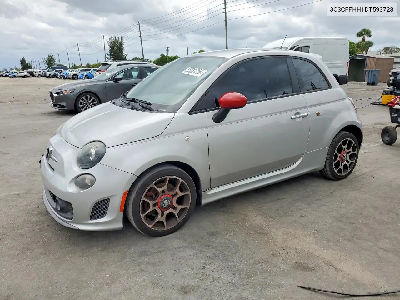 2013 Fiat 500 Sport VIN: 3C3CFFHH1DT593728 Lot: 55581396