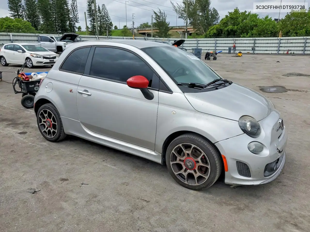 2013 Fiat 500 Sport VIN: 3C3CFFHH1DT593728 Lot: 55581396