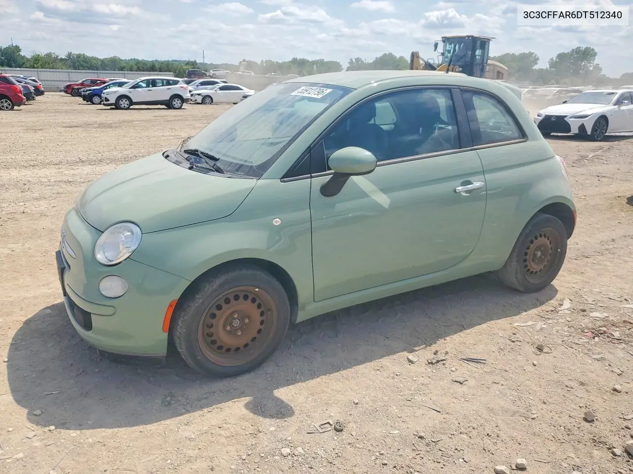 2013 Fiat 500 Pop VIN: 3C3CFFAR6DT512340 Lot: 55912796