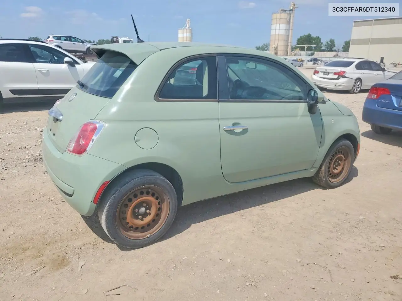 2013 Fiat 500 Pop VIN: 3C3CFFAR6DT512340 Lot: 55912796