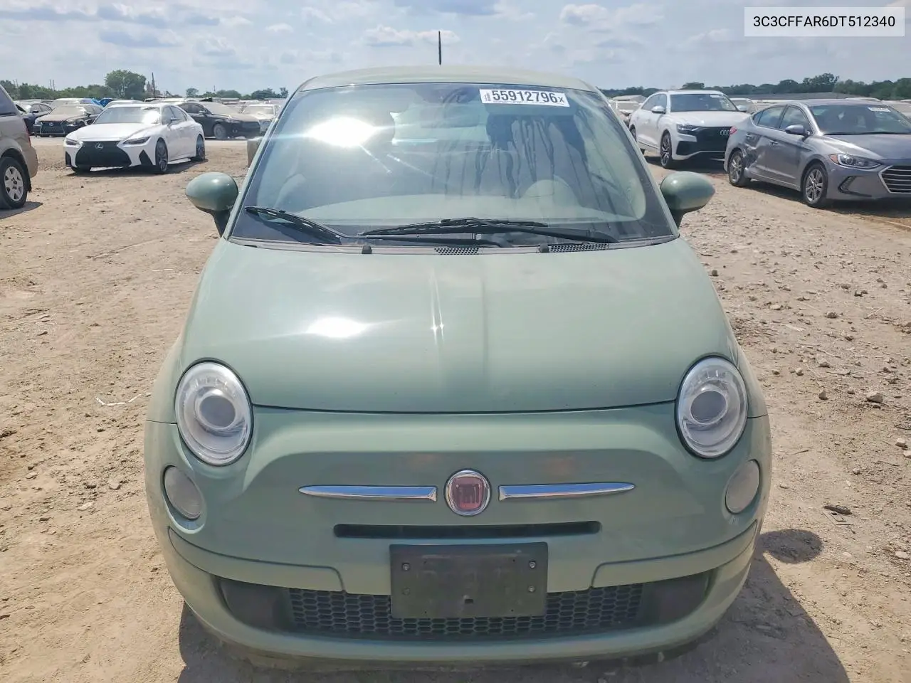 2013 Fiat 500 Pop VIN: 3C3CFFAR6DT512340 Lot: 55912796