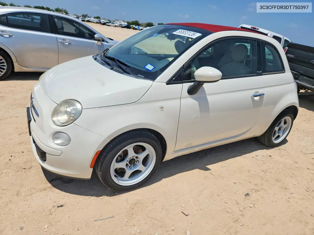 2013 Fiat 500 Pop VIN: 3C3CFFDR3DT750397 Lot: 56833126