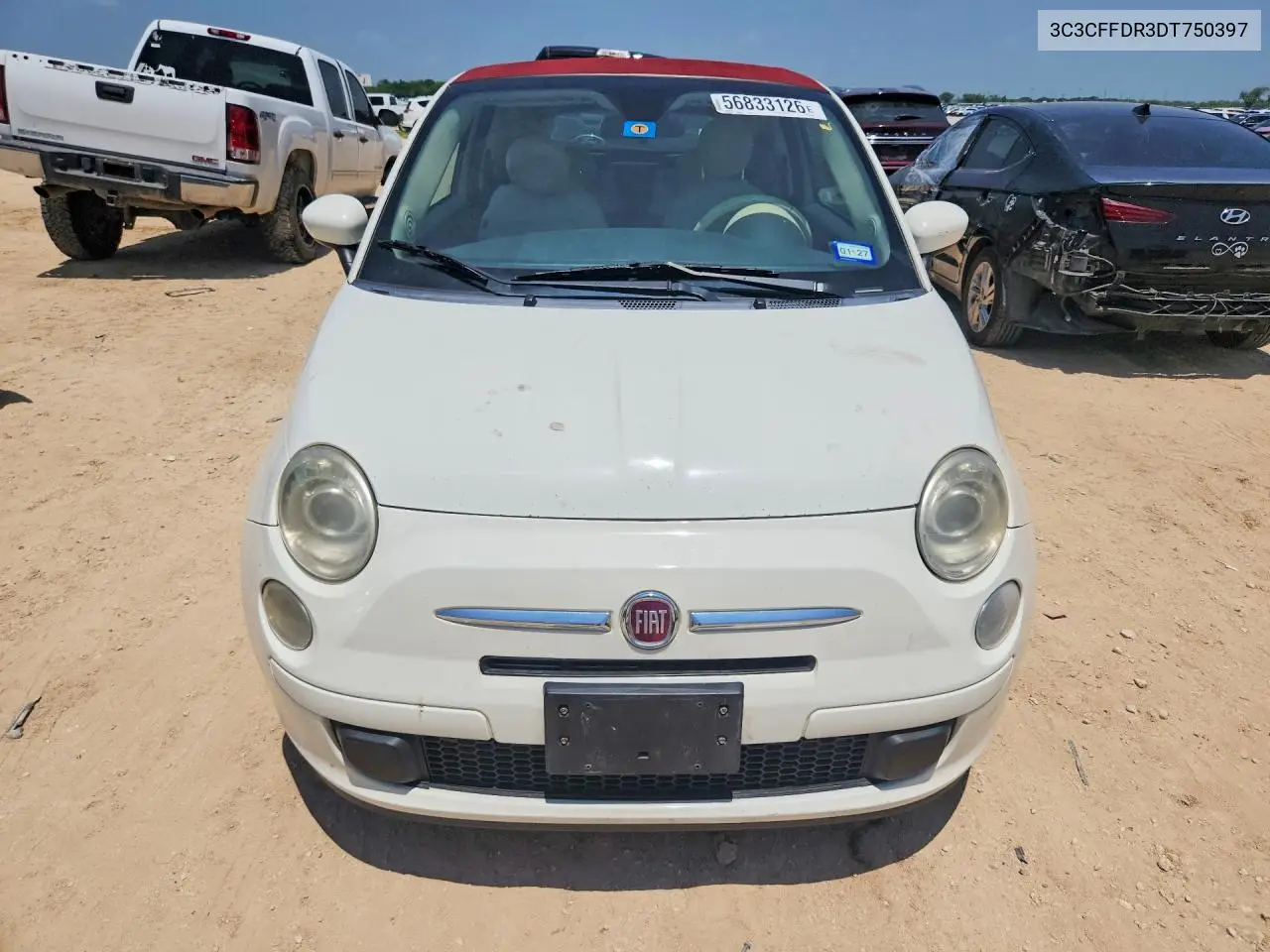 2013 Fiat 500 Pop VIN: 3C3CFFDR3DT750397 Lot: 56833126