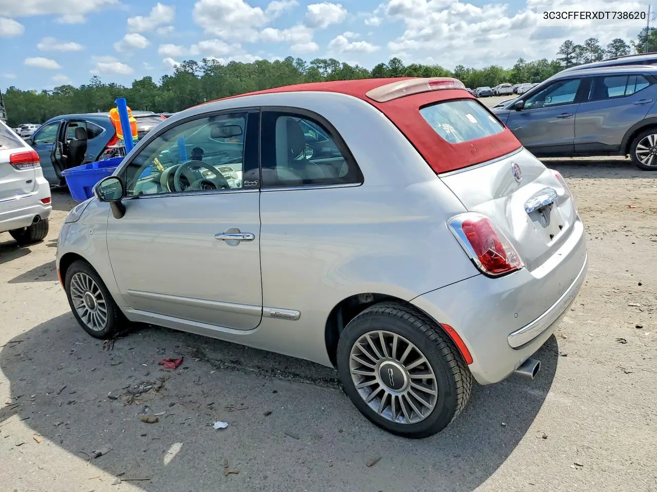 2013 Fiat 500 Lounge VIN: 3C3CFFERXDT738620 Lot: 56957076