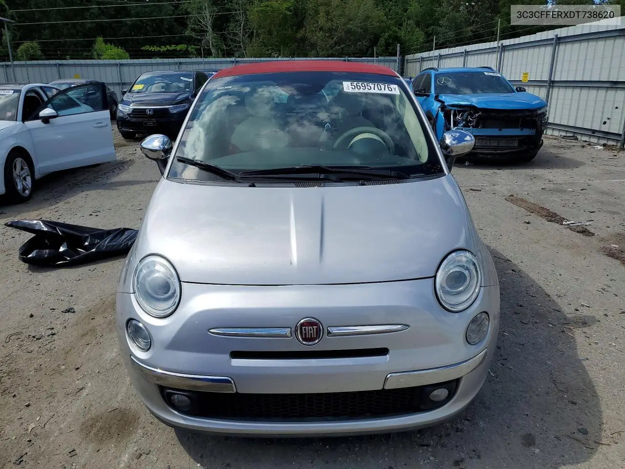 2013 Fiat 500 Lounge VIN: 3C3CFFERXDT738620 Lot: 56957076