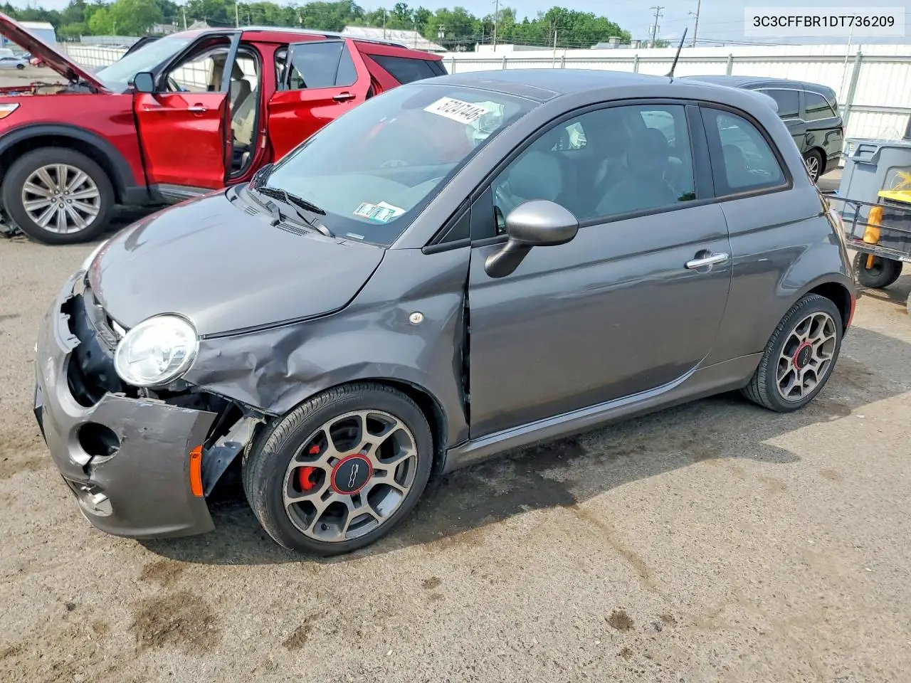 2013 Fiat 500 Sport VIN: 3C3CFFBR1DT736209 Lot: 57247446