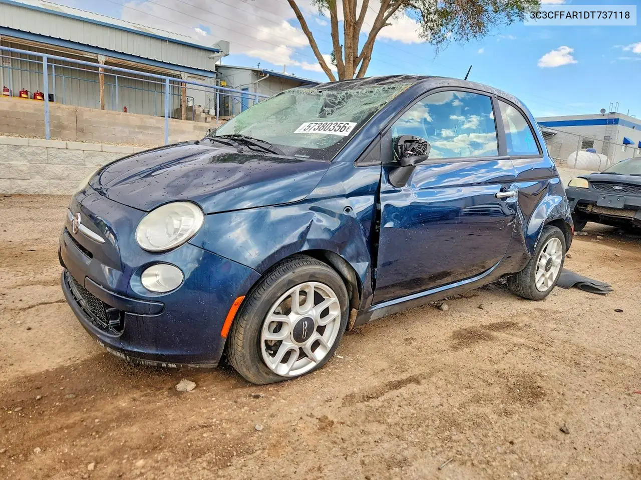 2013 Fiat 500 Pop VIN: 3C3CFFAR1DT737118 Lot: 57380356