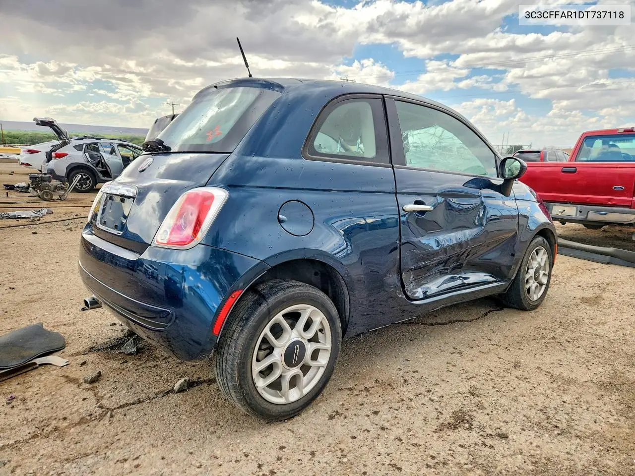 2013 Fiat 500 Pop VIN: 3C3CFFAR1DT737118 Lot: 57380356