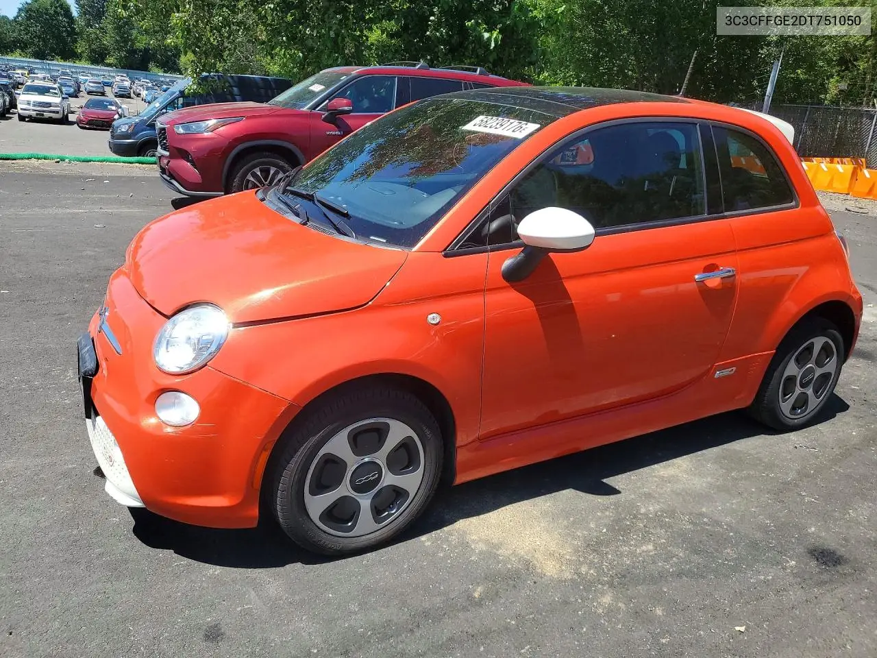 2013 Fiat 500 Electric VIN: 3C3CFFGE2DT751050 Lot: 58239176