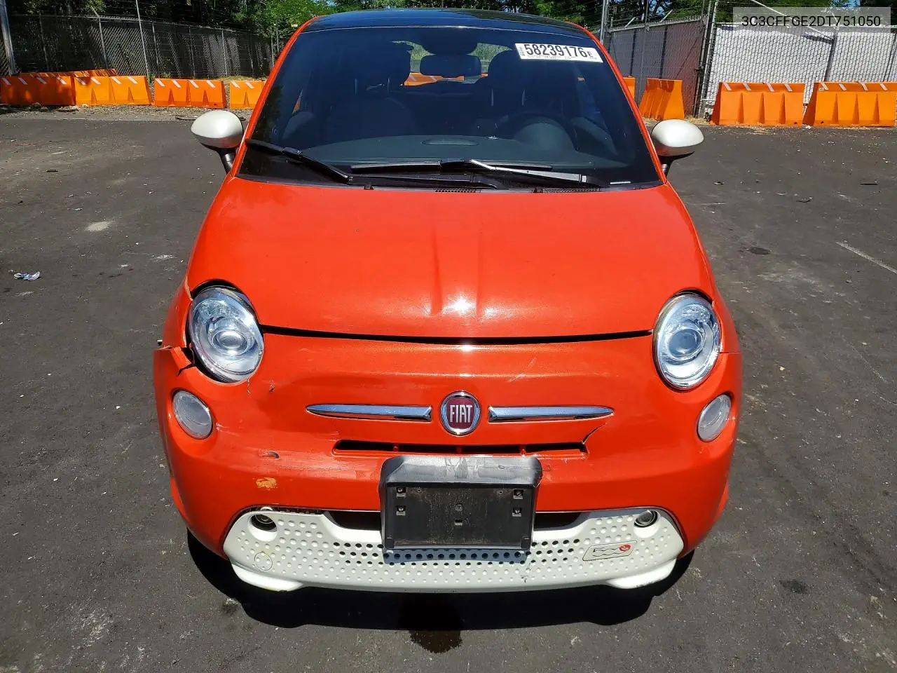 2013 Fiat 500 Electric VIN: 3C3CFFGE2DT751050 Lot: 58239176