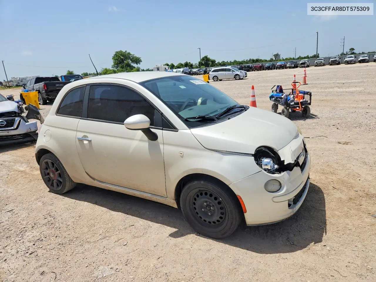 2013 Fiat 500 Pop VIN: 3C3CFFAR8DT575309 Lot: 59211266