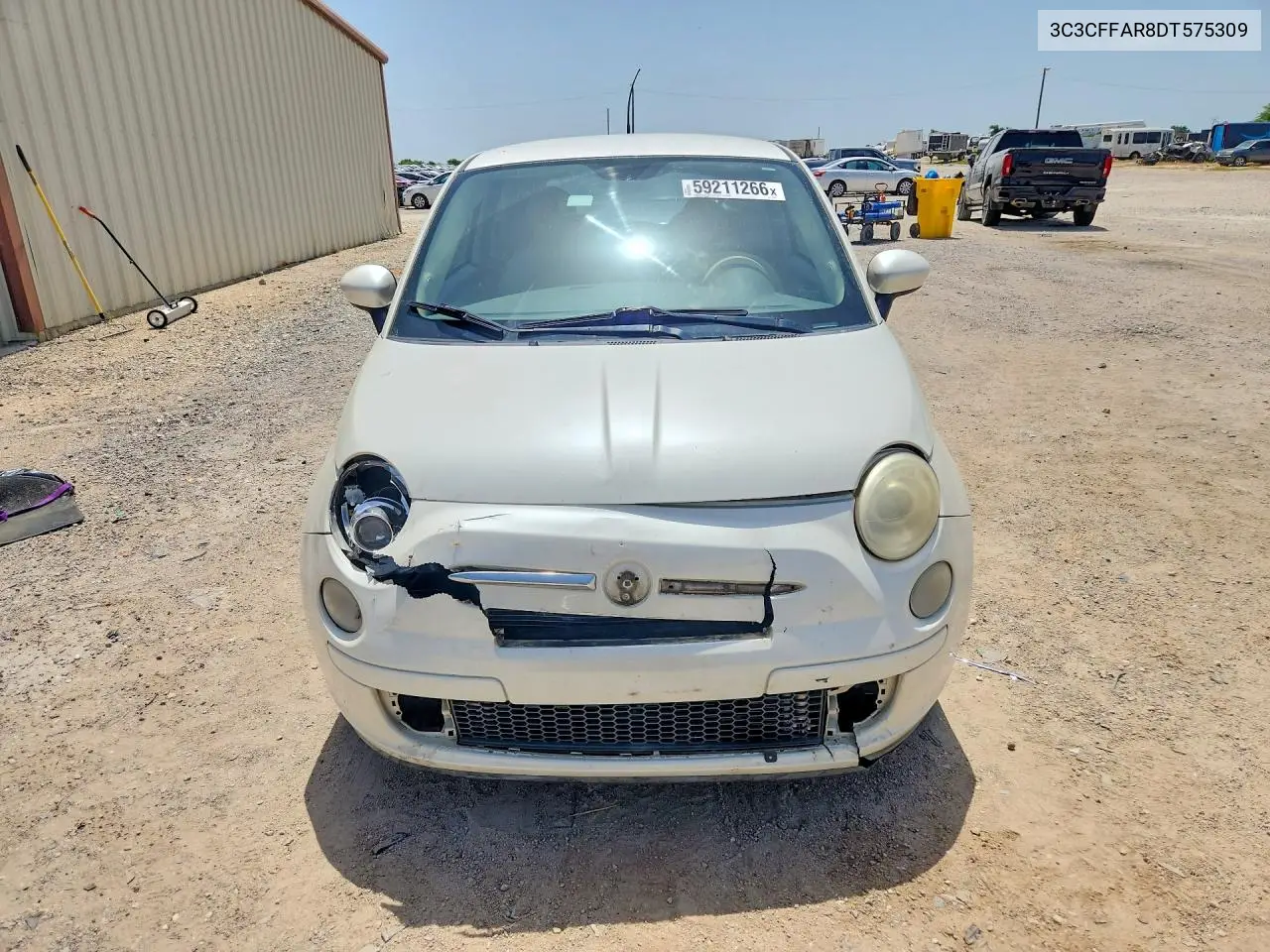 2013 Fiat 500 Pop VIN: 3C3CFFAR8DT575309 Lot: 59211266
