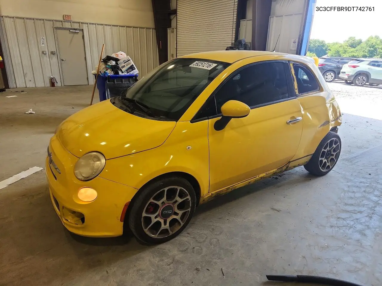 2013 Fiat 500 Sport VIN: 3C3CFFBR9DT742761 Lot: 59251216