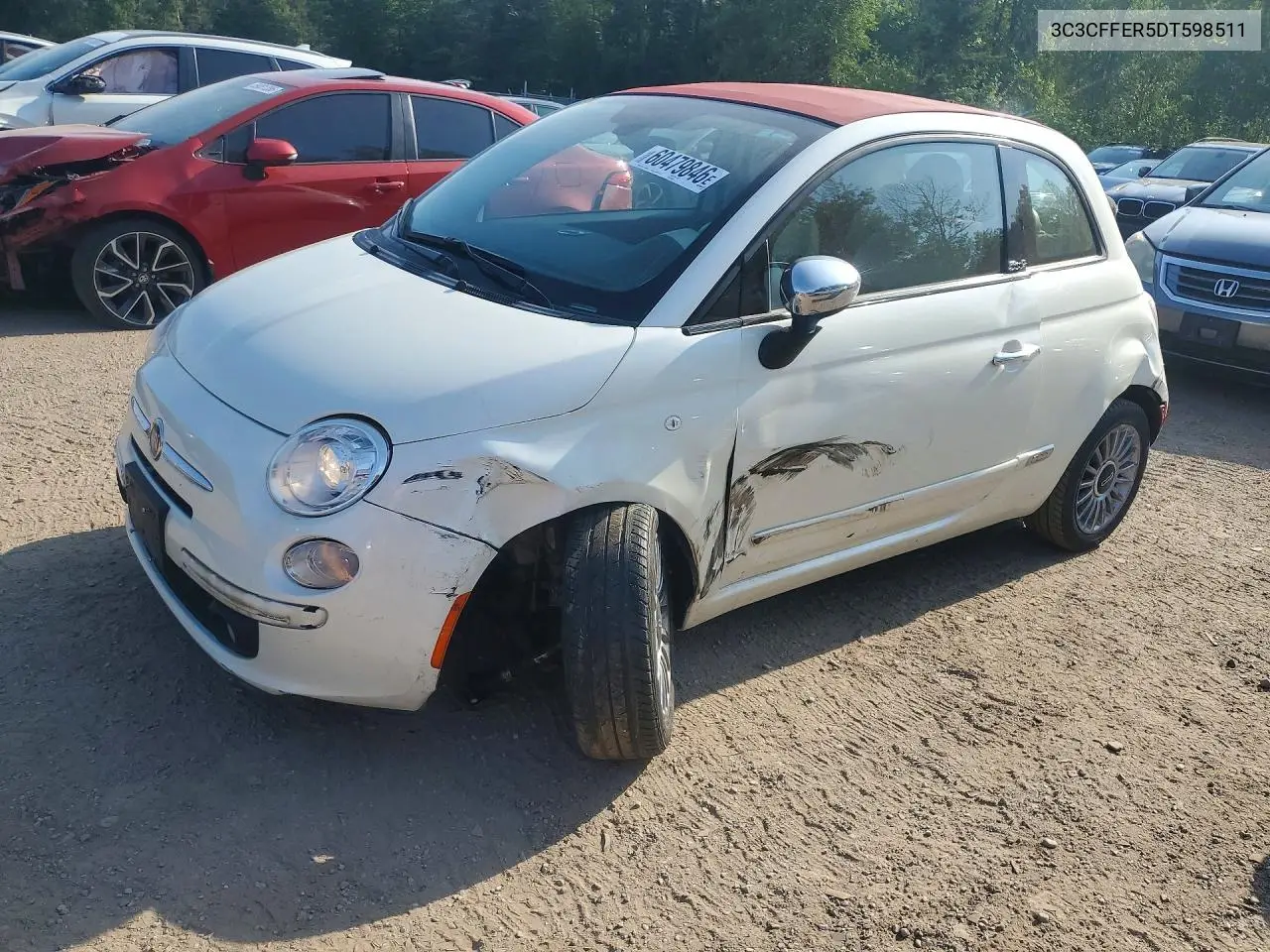 2013 Fiat 500 Lounge VIN: 3C3CFFER5DT598511 Lot: 60479846