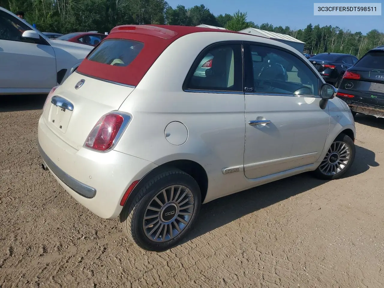 2013 Fiat 500 Lounge VIN: 3C3CFFER5DT598511 Lot: 60479846