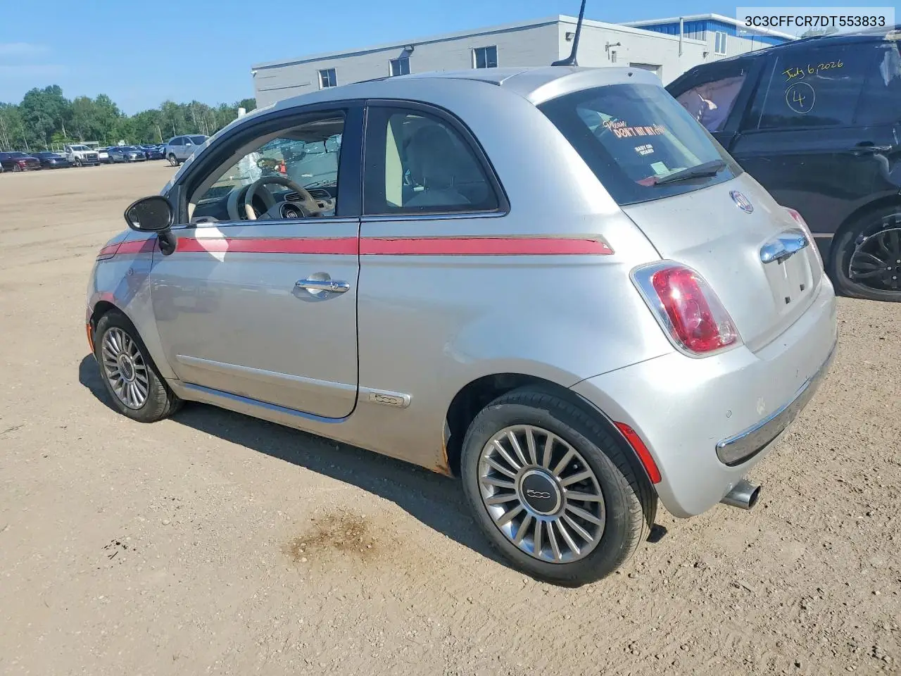 2013 Fiat 500 Lounge VIN: 3C3CFFCR7DT553833 Lot: 60846536