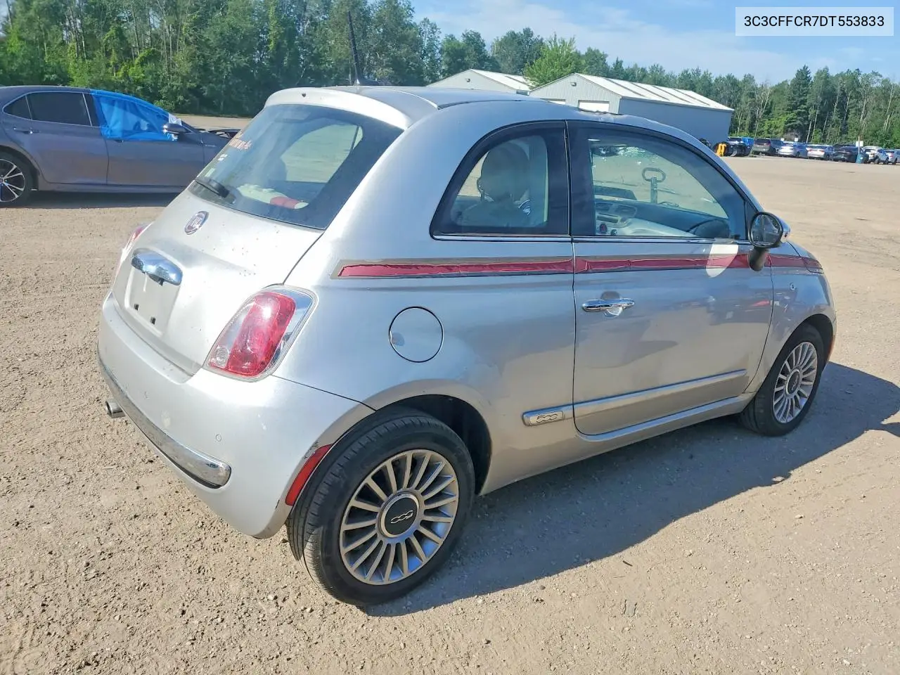 2013 Fiat 500 Lounge VIN: 3C3CFFCR7DT553833 Lot: 60846536