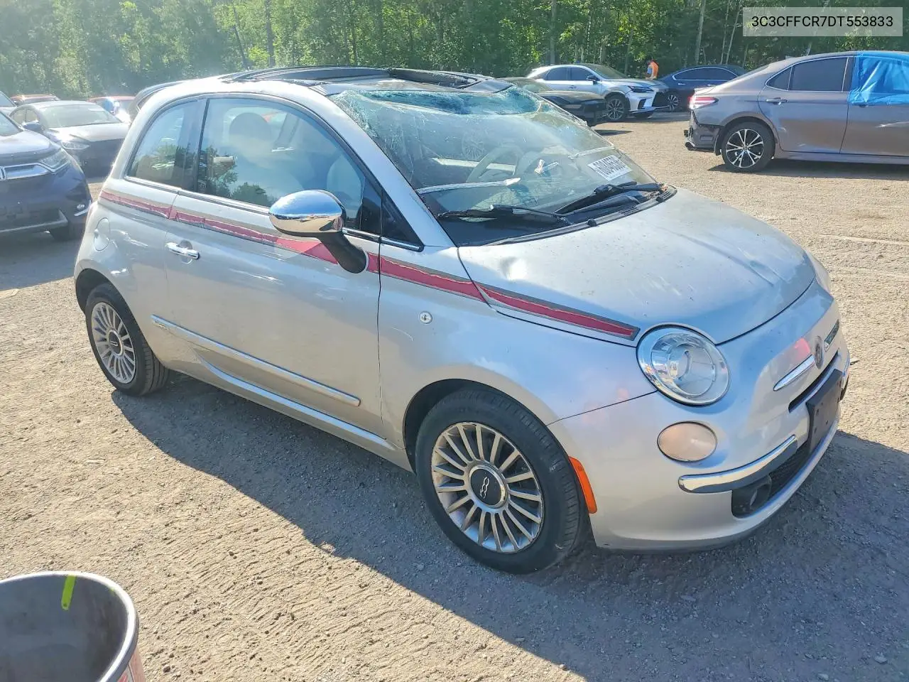 2013 Fiat 500 Lounge VIN: 3C3CFFCR7DT553833 Lot: 60846536