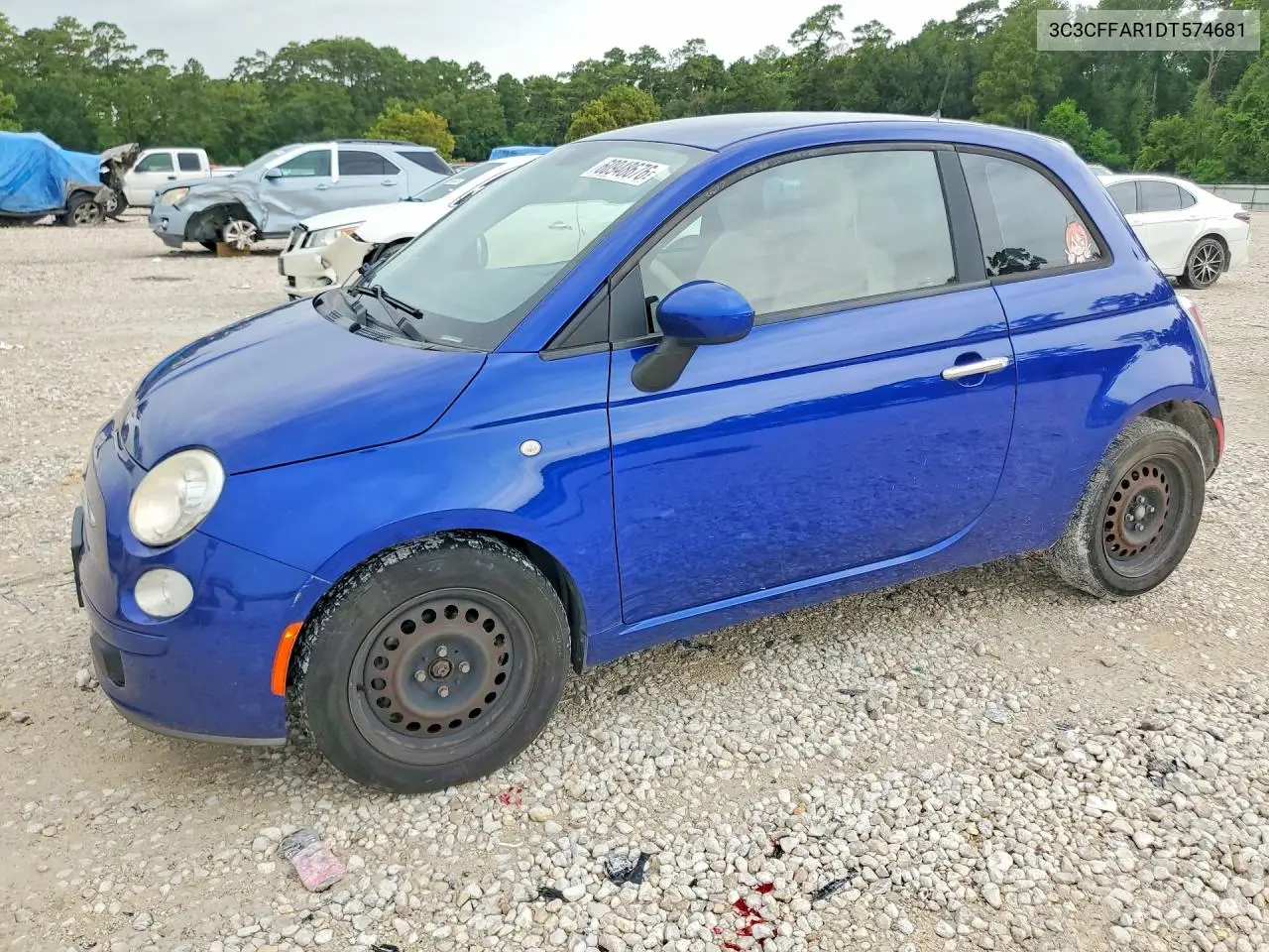 2013 Fiat 500 Pop VIN: 3C3CFFAR1DT574681 Lot: 60948676
