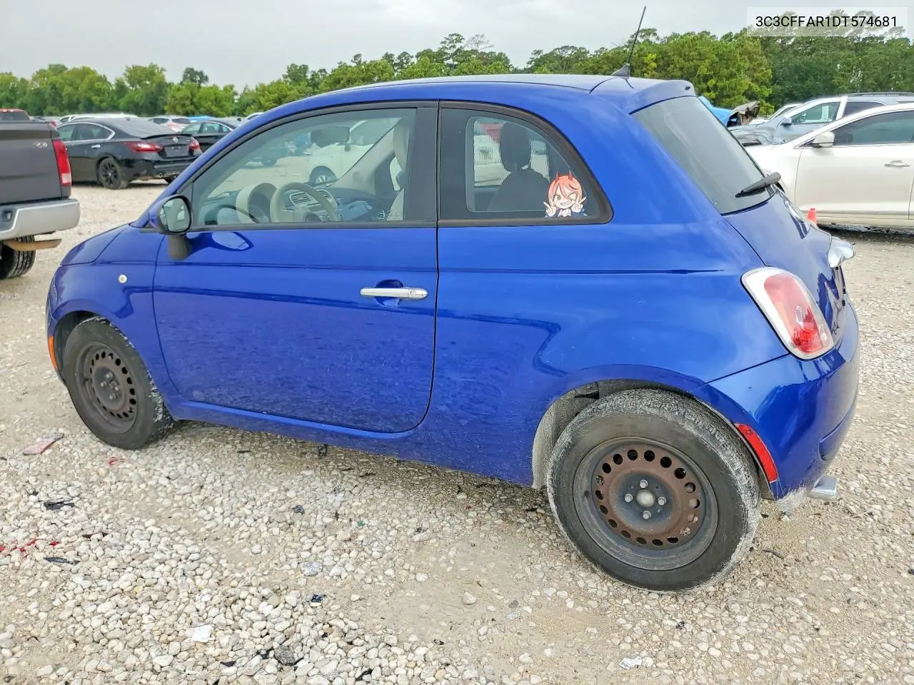 2013 Fiat 500 Pop VIN: 3C3CFFAR1DT574681 Lot: 60948676