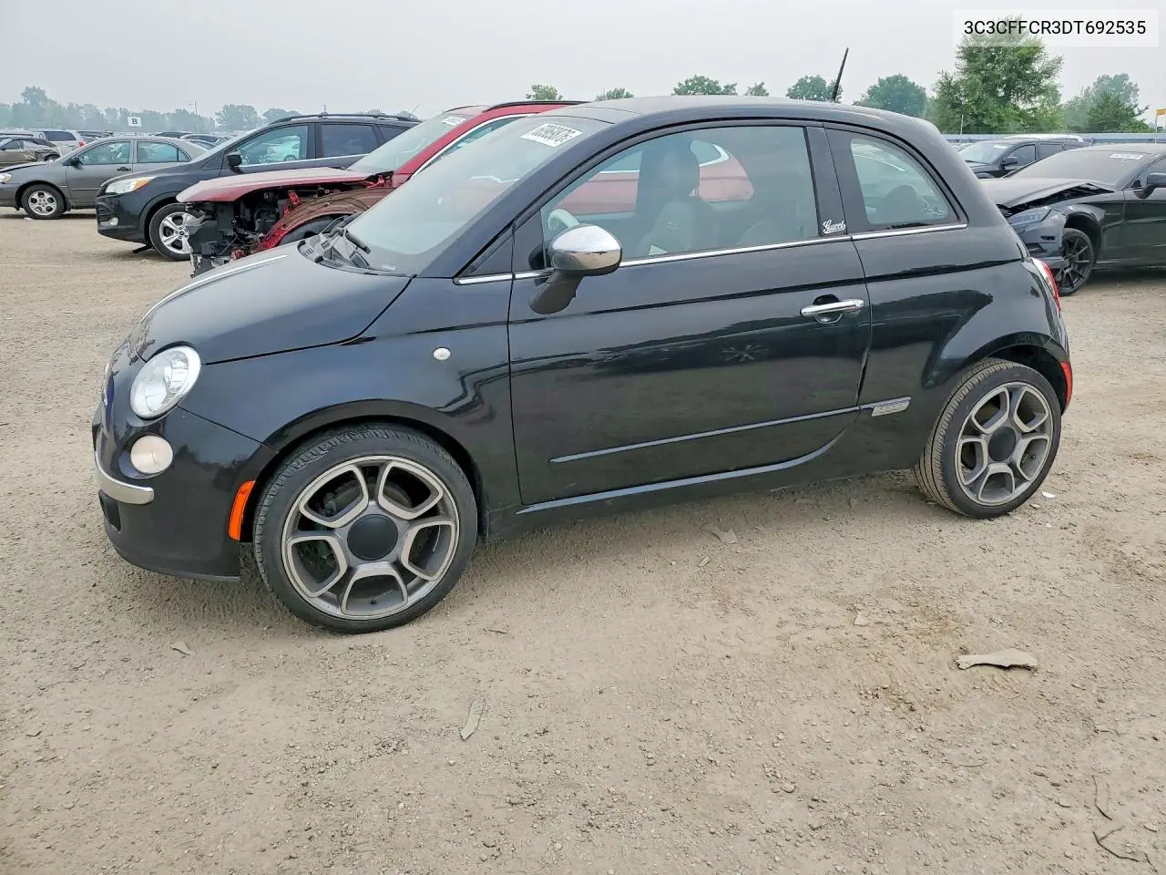 2013 Fiat 500 Lounge VIN: 3C3CFFCR3DT692535 Lot: 60969876