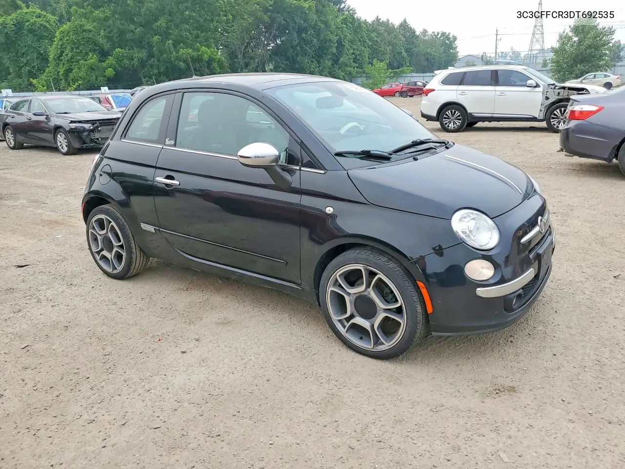 2013 Fiat 500 Lounge VIN: 3C3CFFCR3DT692535 Lot: 60969876
