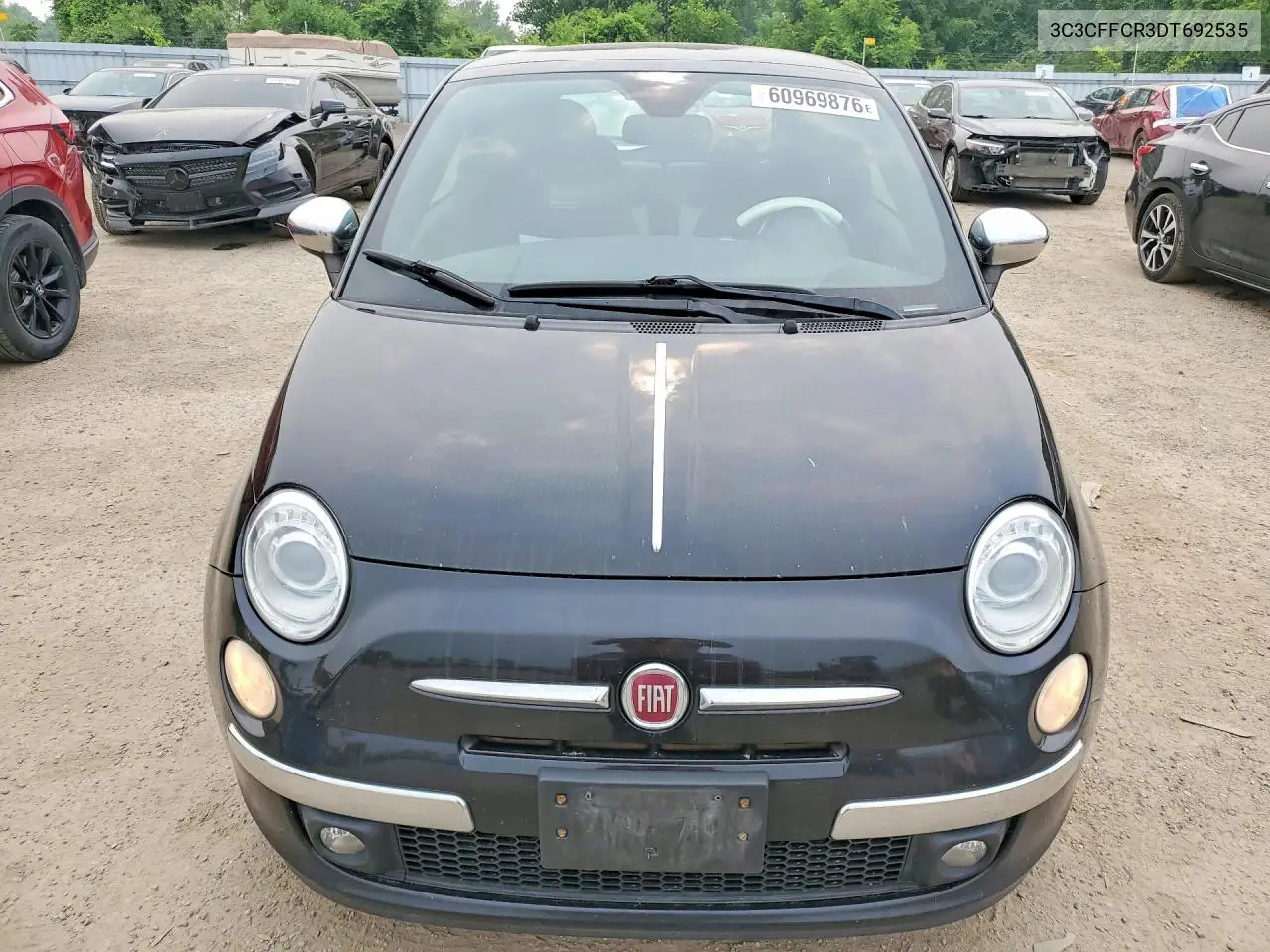 2013 Fiat 500 Lounge VIN: 3C3CFFCR3DT692535 Lot: 60969876