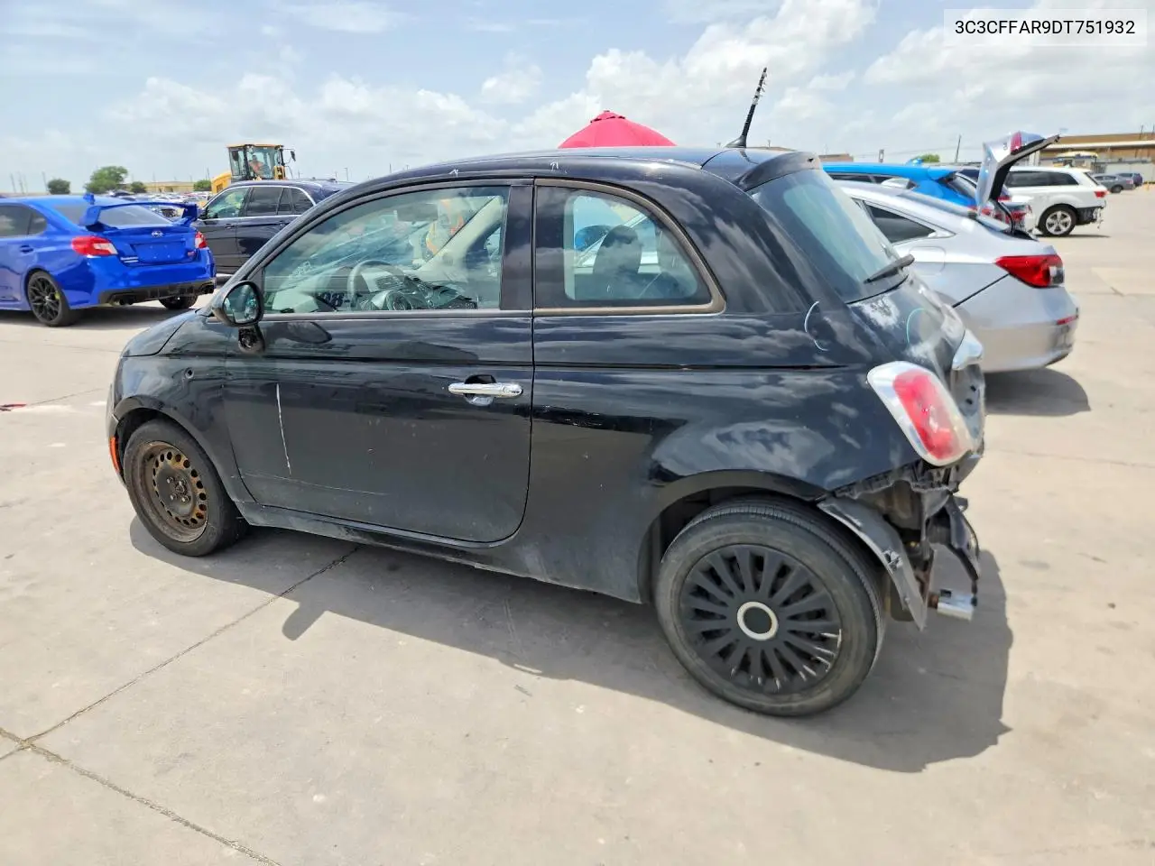 2013 Fiat 500 Pop VIN: 3C3CFFAR9DT751932 Lot: 61716066