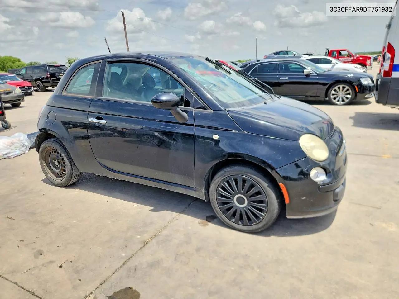 2013 Fiat 500 Pop VIN: 3C3CFFAR9DT751932 Lot: 61716066