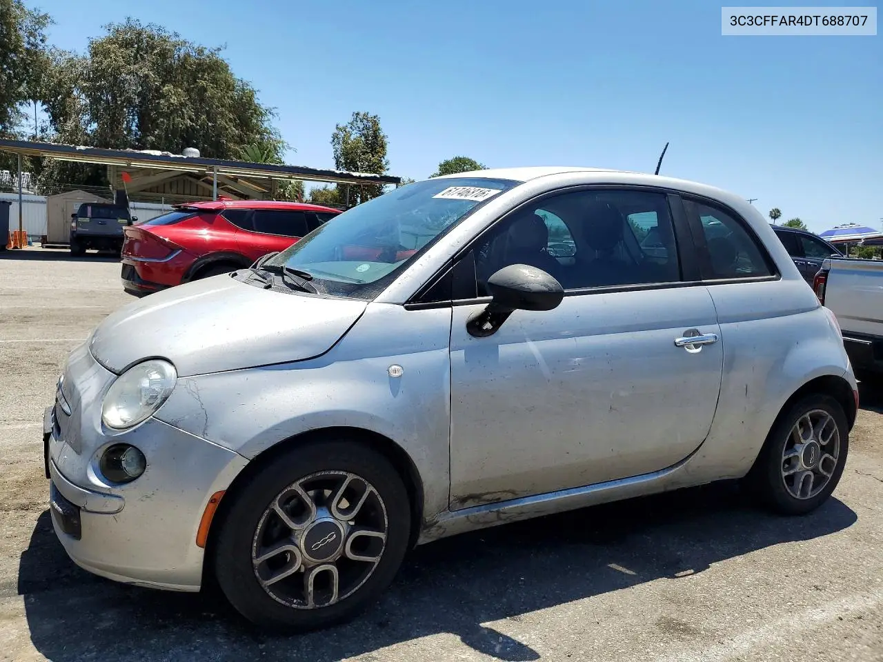 2013 Fiat 500 Pop VIN: 3C3CFFAR4DT688707 Lot: 61746816