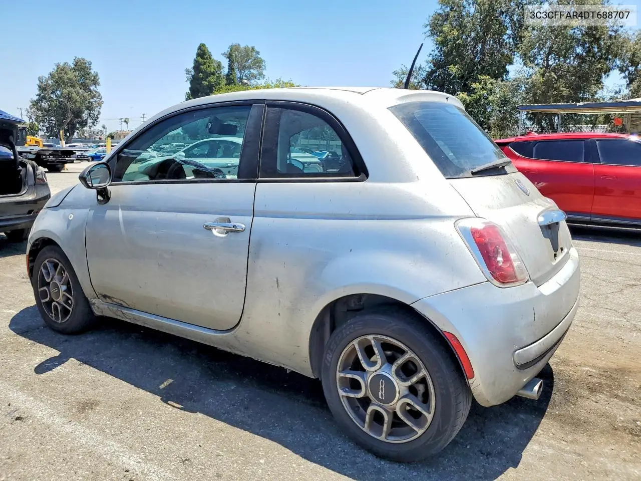 2013 Fiat 500 Pop VIN: 3C3CFFAR4DT688707 Lot: 61746816