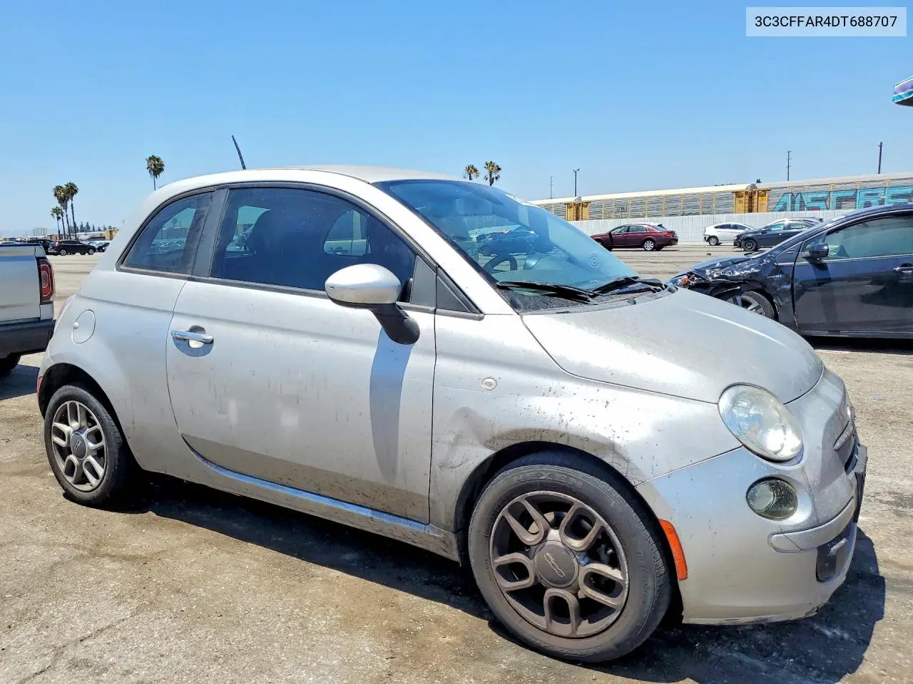 2013 Fiat 500 Pop VIN: 3C3CFFAR4DT688707 Lot: 61746816