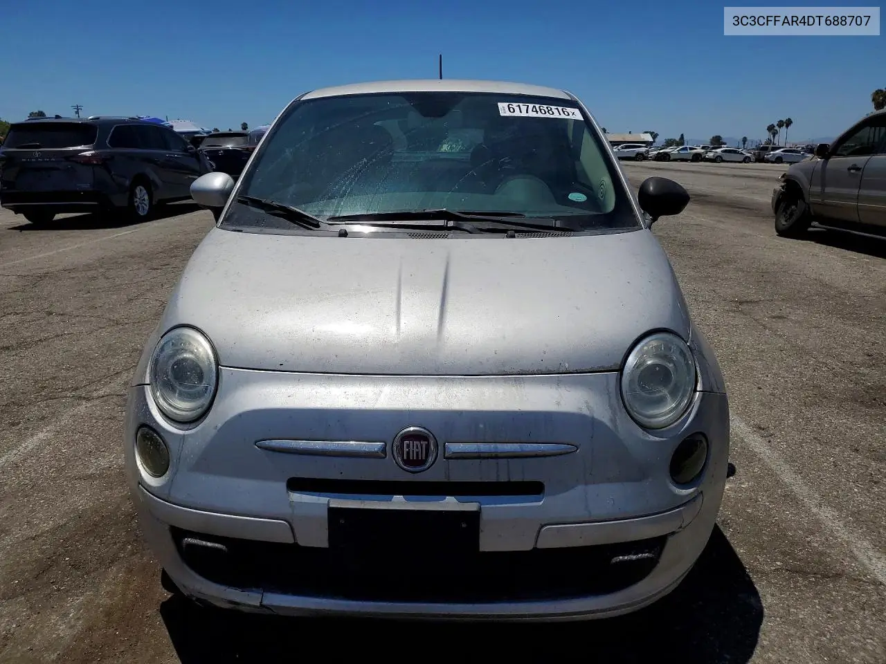 2013 Fiat 500 Pop VIN: 3C3CFFAR4DT688707 Lot: 61746816