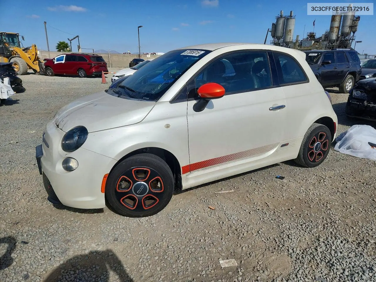 2014 Fiat 500 Electric VIN: 3C3CFFGE0ET172916 Lot: 57085816