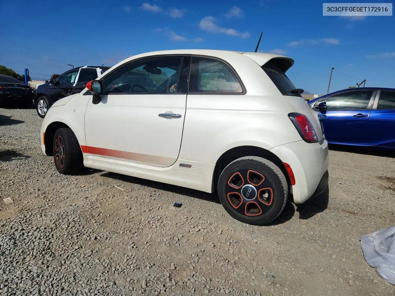 2014 Fiat 500 Electric VIN: 3C3CFFGE0ET172916 Lot: 57085816