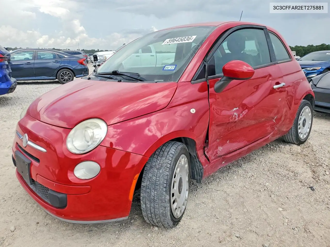 2014 Fiat 500 Pop VIN: 3C3CFFAR2ET275881 Lot: 59645036