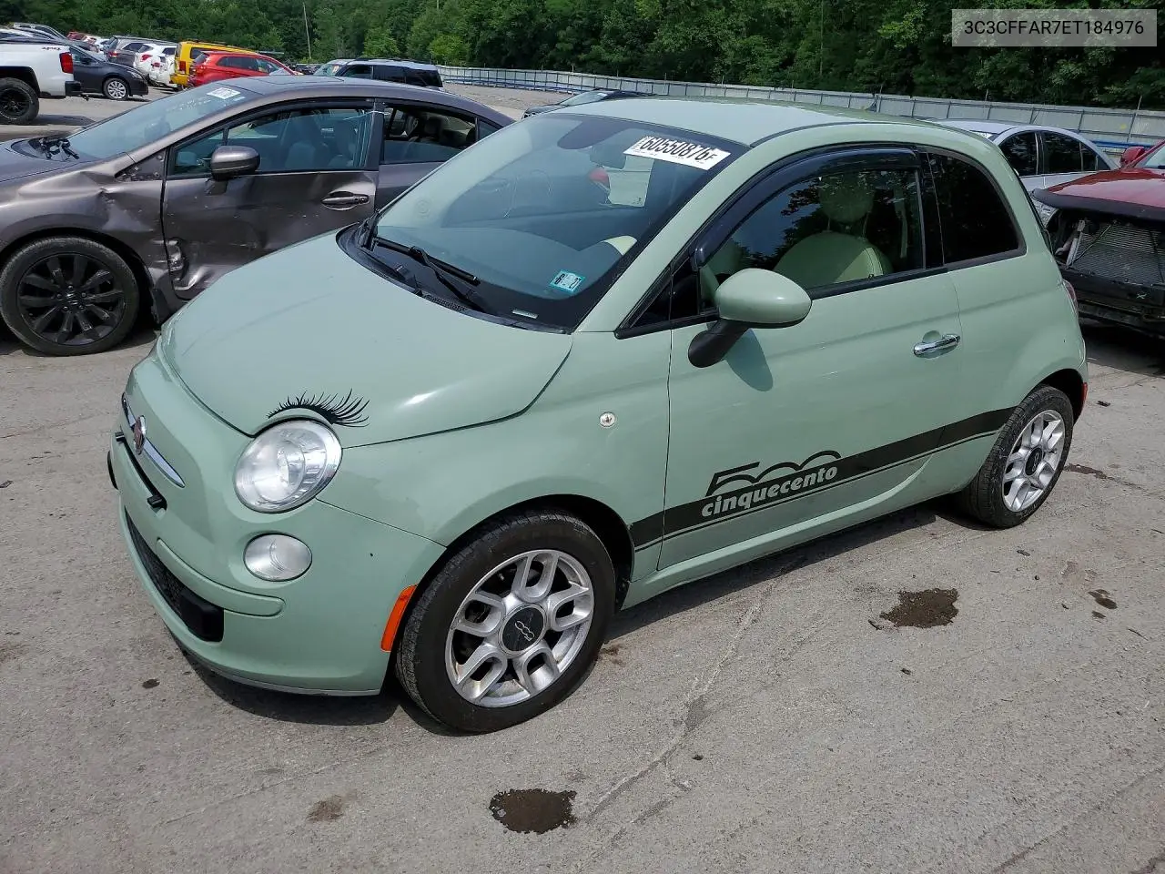 2014 Fiat 500 Pop VIN: 3C3CFFAR7ET184976 Lot: 60550876