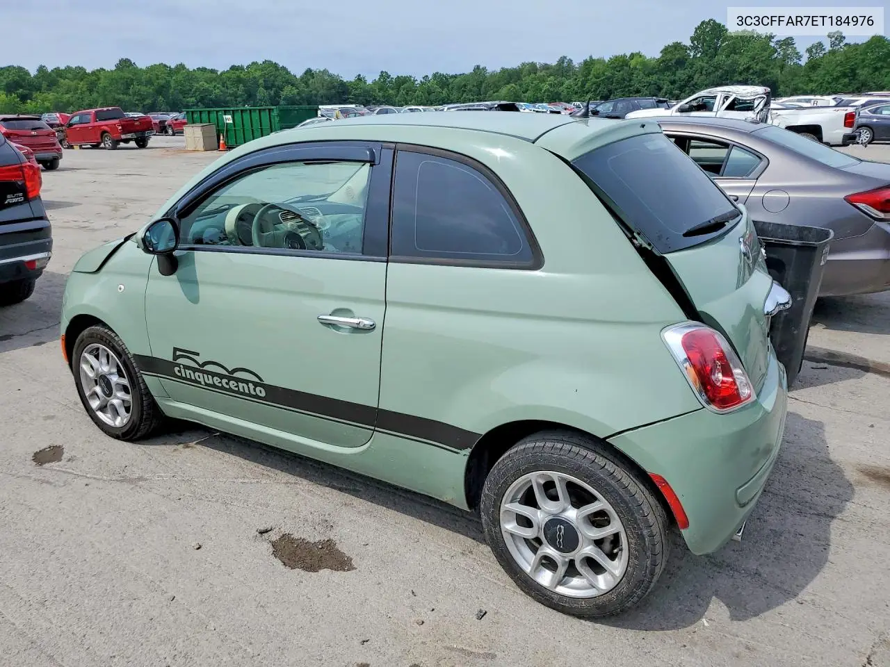 2014 Fiat 500 Pop VIN: 3C3CFFAR7ET184976 Lot: 60550876