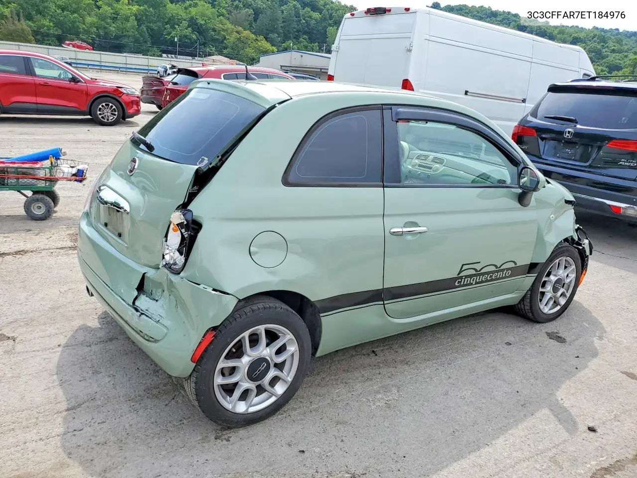 2014 Fiat 500 Pop VIN: 3C3CFFAR7ET184976 Lot: 60550876