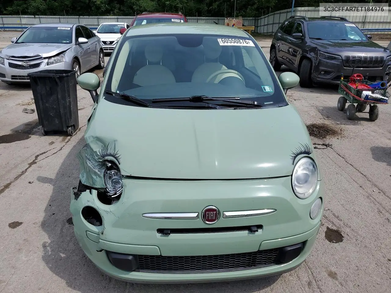 2014 Fiat 500 Pop VIN: 3C3CFFAR7ET184976 Lot: 60550876