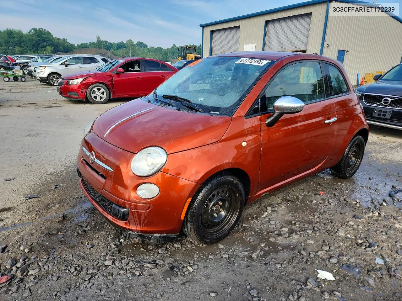 2014 Fiat 500 Pop VIN: 3C3CFFAR1ET172239 Lot: 61172466
