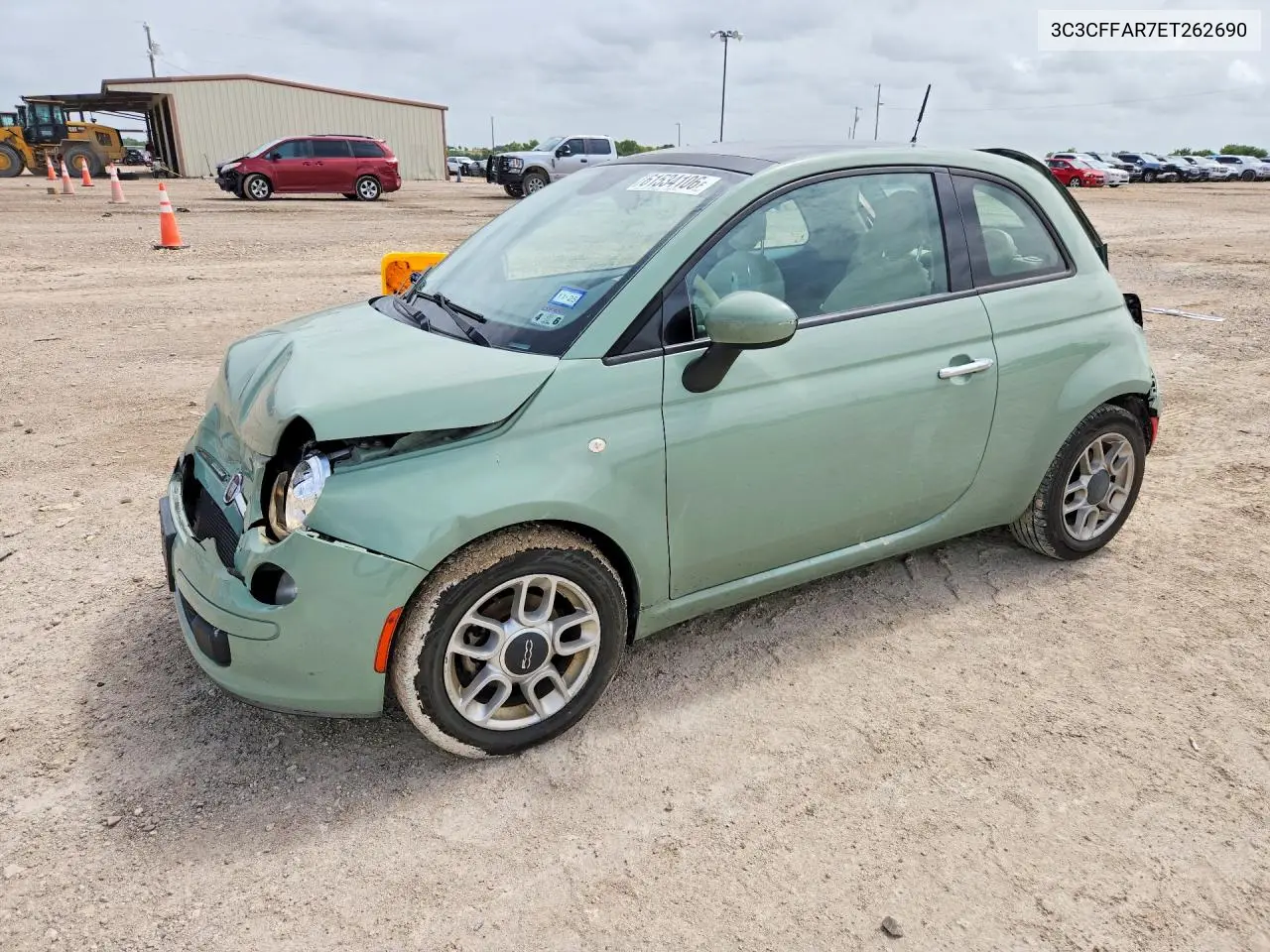 2014 Fiat 500 Pop VIN: 3C3CFFAR7ET262690 Lot: 61534106